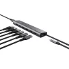 Trust Halyx 24967 USB-Hub mit 7 Ports, USB 3.2 Gen 1, Type-A, 5000 Mbit/s, silber