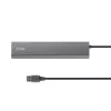 Trust Halyx 24967 USB-Hub mit 7 Ports, USB 3.2 Gen 1, Type-A, 5000 Mbit/s, silber
