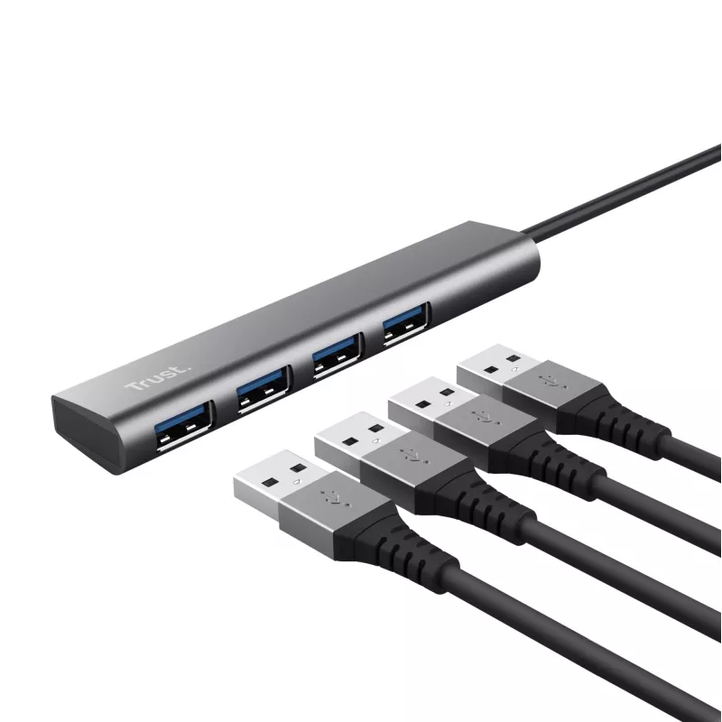 Trust Halyx USB 3.2 Gen 1 (3.1 Gen 1) Type-A 5 Mbit/s Schwarz, Grau