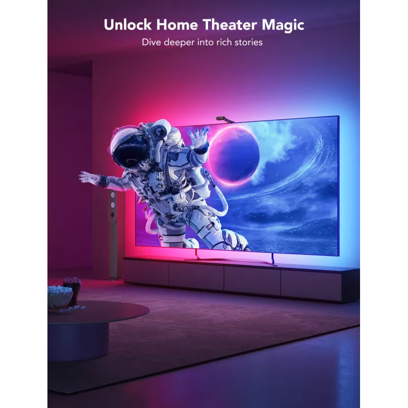 LED-Lichtleiste Govee Envisual TV Backlight T2 mit zwei Kameras für 75–85-Zoll-Fernseher