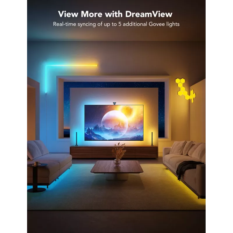 LED-Lichtleiste Govee Envisual TV Backlight T2 mit zwei Kameras für 75–85-Zoll-Fernseher