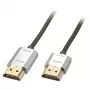 Lindy 4,5 m CROMO schlank High Speed HDMI-Kabel mit Ethernet, 4,5 m, HDMI Typ A (Standard), HDMI Typ A (Standard), 3D, Schwarz, Gold, Silber