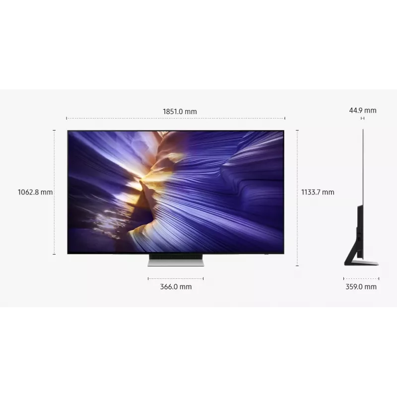 OLED TV Samsung S90F QE83S90FAE 83 Zoll 4K UHD (3840×2160), Tizen, 120 Hz, HDMI x4, Wi‑Fi, Bluetooth 5.3