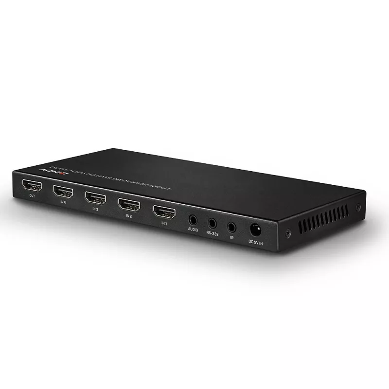 Lindy 38249 4-Port HDMI 2.0 18G Switch mit Audio, Desktop
