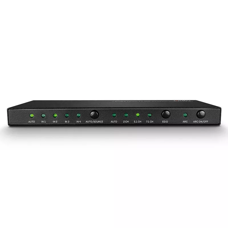 Lindy 38249 4-Port HDMI 2.0 18G Switch mit Audio, Desktop