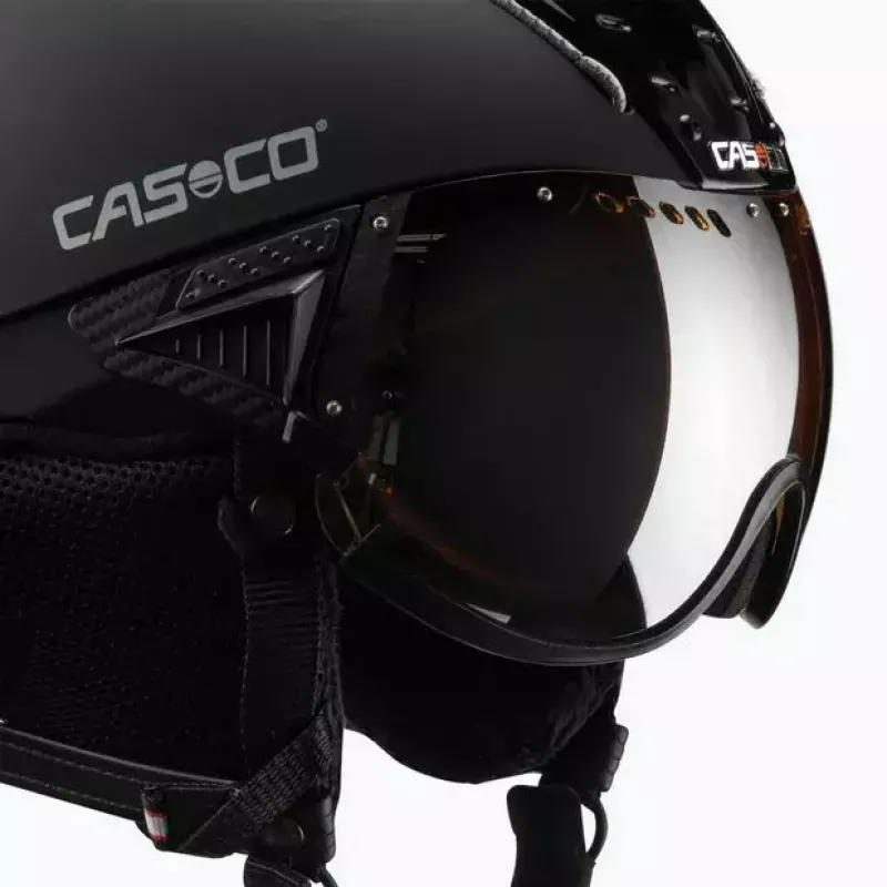 Skihelm Casco SP-2 Carbonic Visor, Größe M (55–57 cm), schwarz