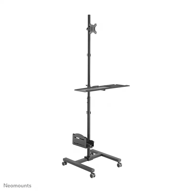 Neomounts FPMA-MOBILE1700 mobiler Arbeitsplatz, 10-32 Zoll (25,4-81,3 cm), max. 8 kg, VESA 75x75-100x100, Höhe 94-175 cm, Stahl, schwarz