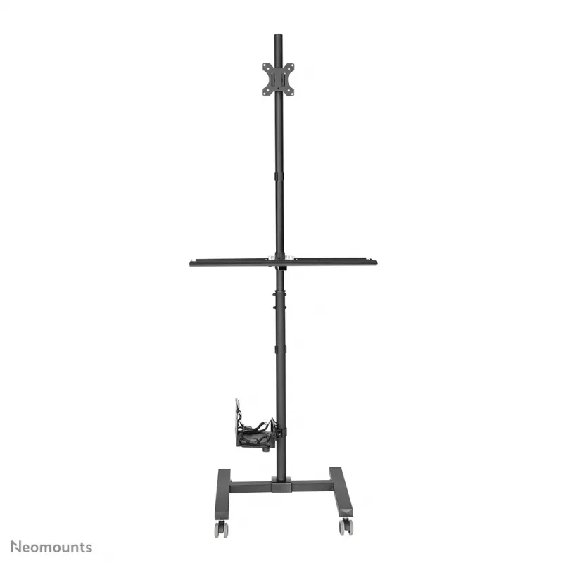 Neomounts FPMA-MOBILE1700 mobiler Arbeitsplatz, 10-32 Zoll (25,4-81,3 cm), max. 8 kg, VESA 75x75-100x100, Höhe 94-175 cm, Stahl, schwarz