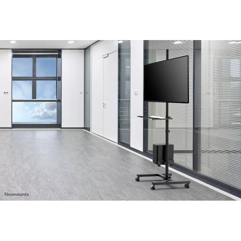 Neomounts FPMA-MOBILE1700 mobiler Arbeitsplatz, 10-32 Zoll (25,4-81,3 cm), max. 8 kg, VESA 75x75-100x100, Höhe 94-175 cm, Stahl, schwarz
