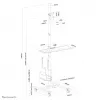 Neomounts FPMA-MOBILE1700 mobiler Arbeitsplatz, 10-32 Zoll (25,4-81,3 cm), max. 8 kg, VESA 75x75-100x100, Höhe 94-175 cm, Stahl, schwarz