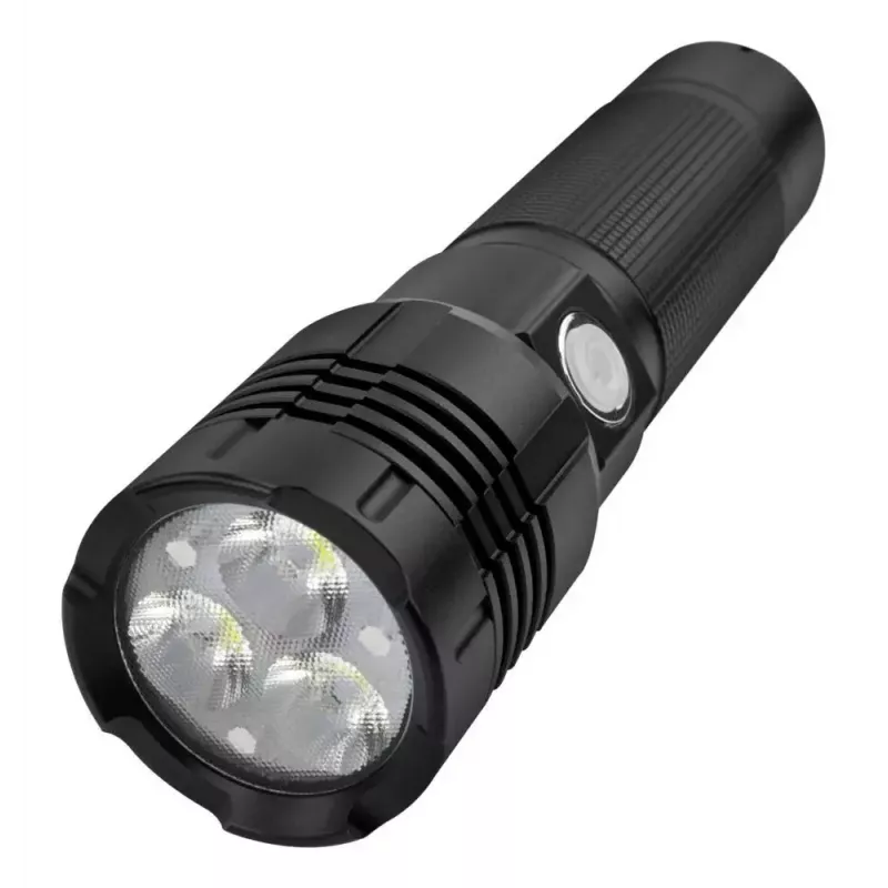 Ansmann Pro 3000R 1600-0445 LED-Taschenlampe, Metall, 3x10 W (30 W), wasserdicht, schwarz