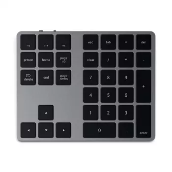Numerische Tastatur Satechi ST-XLABKM Bluetooth 33 Tasten Grau