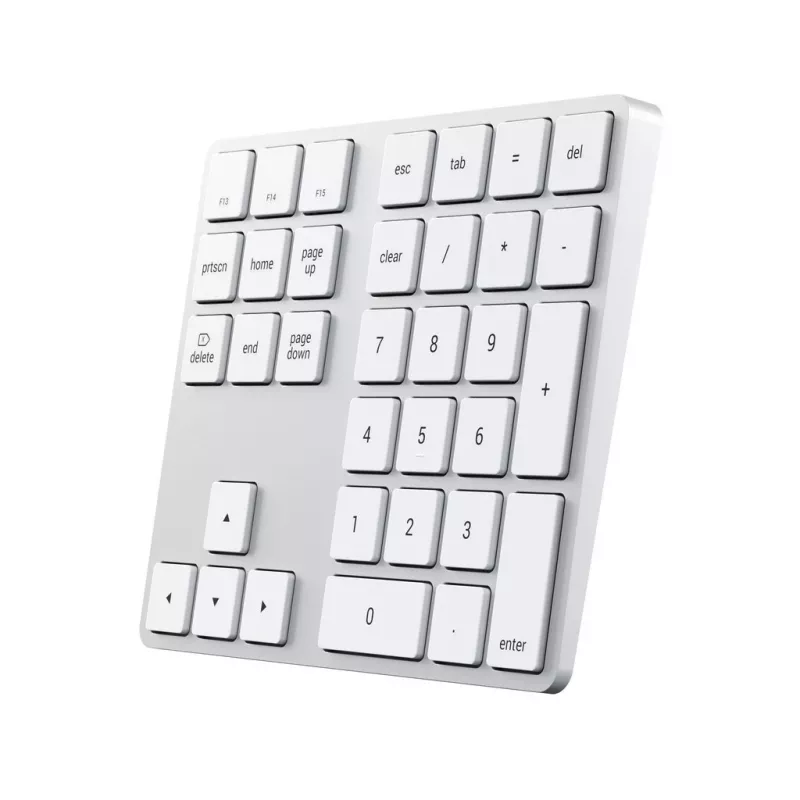 Satechi ST-XLABKS Extended kabelloses Bluetooth-Zahlenfeld, silber