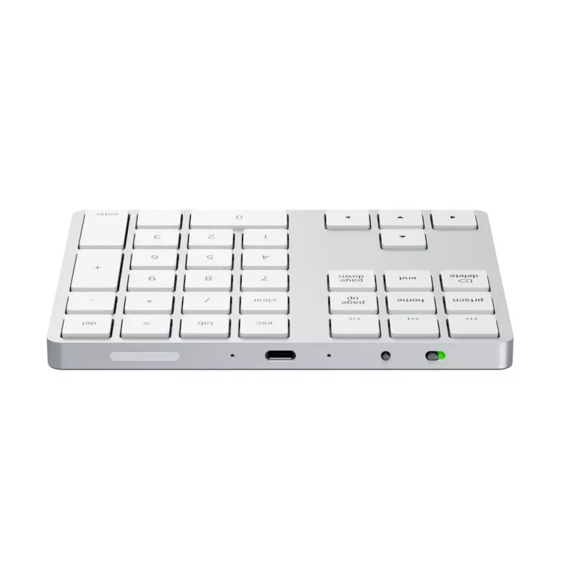Satechi ST-XLABKS Extended kabelloses Bluetooth-Zahlenfeld, silber