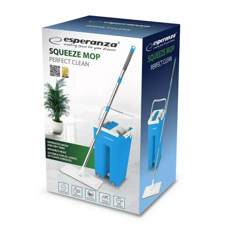Esperanza EHS004 Perfect Clean Schleudermopp mit Auswringfunktion