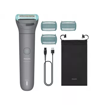 Body groomer Philips BG3485/15, Triple Protect System, kabellos nass & trocken, 80 Min. Laufzeit, 2–5 mm, grau