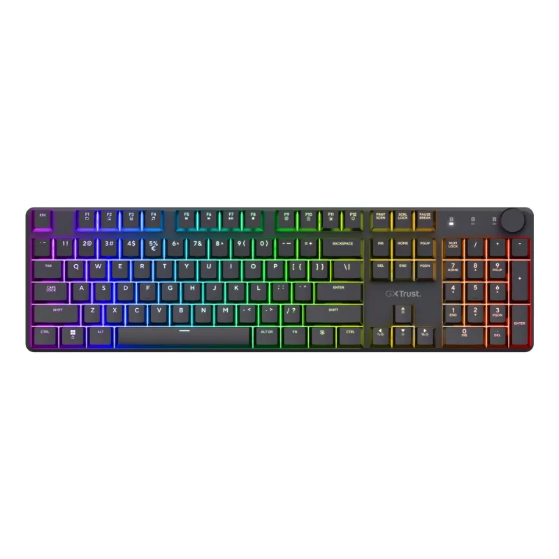 Trust GXT 868 Torix Tastatur Gaming USB + RF Wireless + Bluetooth QWERTY US English Schwarz