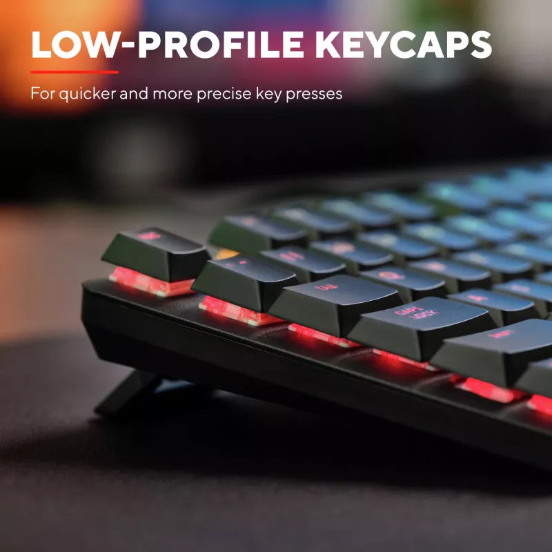 Trust GXT 868 Torix Tastatur Gaming USB + RF Wireless + Bluetooth QWERTY US English Schwarz