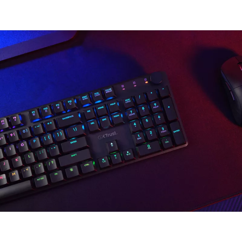 Trust GXT 868 Torix Tastatur Gaming USB + RF Wireless + Bluetooth QWERTY US English Schwarz