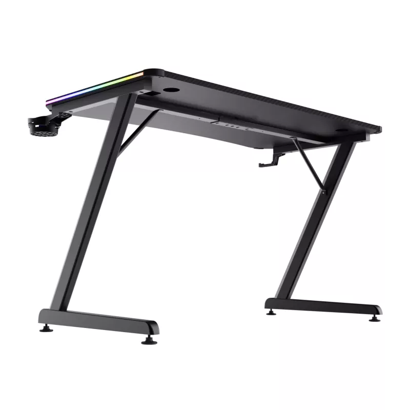 Rechteckiger Tisch TRUST GXT 709 LUMINUS Schwarz 1200x600x740 mm