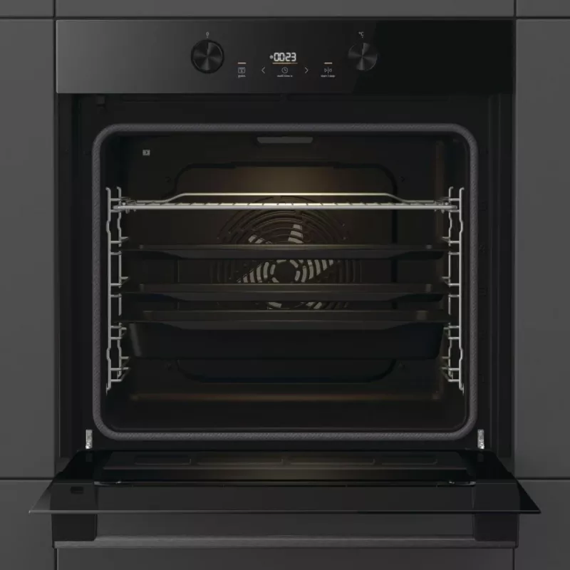 Einbau-Elektrobackofen Gorenje G400 BPS6737E04DBG, 77 L, 3500 W, Touch-Steuerung, Pyrolyse, Schwarz