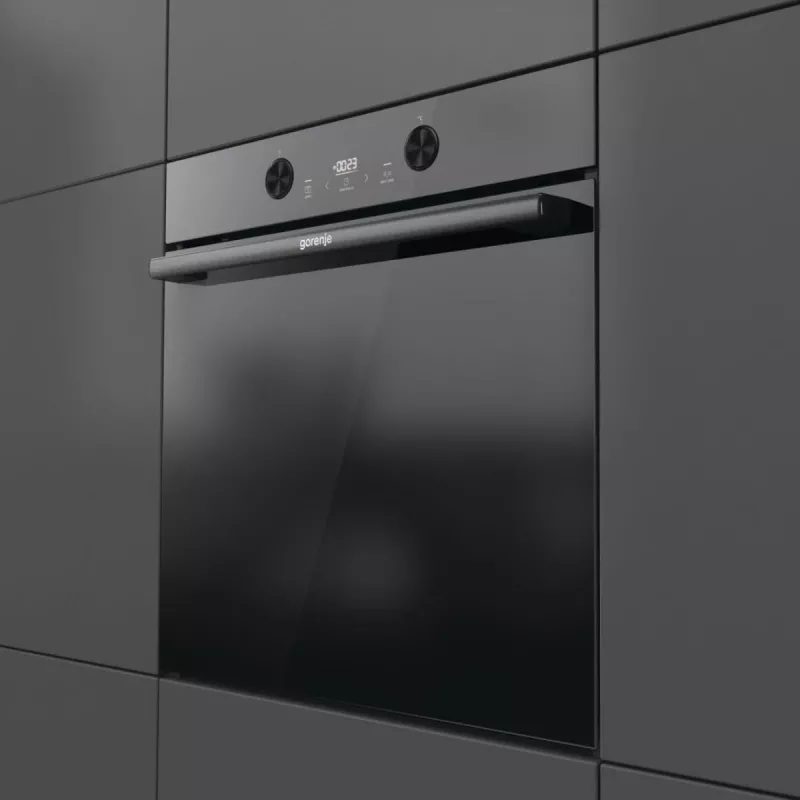 Einbau-Elektrobackofen Gorenje G400 BPS6737E04DBG, 77 L, 3500 W, Touch-Steuerung, Pyrolyse, Schwarz