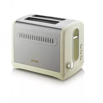 Toaster Gorenje T1100CLI 2-Scheiben 1100 W Champagner, 6 Bräunungsstufen, Auftau- & Aufwärmfunktion