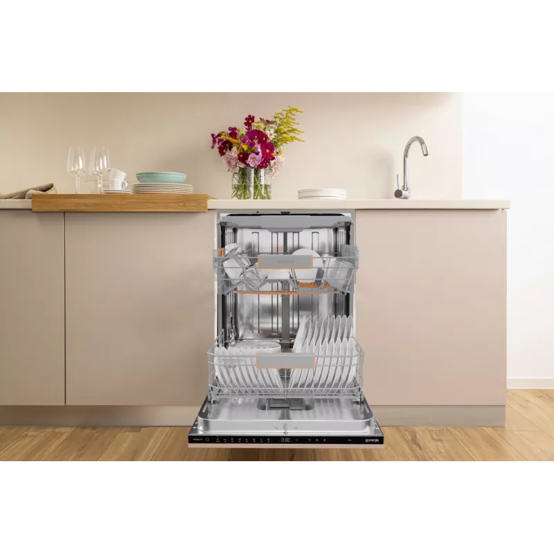 Unterbaugeschirrspüler Gorenje GV663B65XXL — Edelstahl, 60 cm, 14 Maßgedecke, 6 Programme, 38 dB