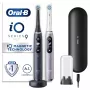 Elektrische Zahnbürste Oral-B iO 9 Erwachsene rotierend, 2 Handstücke, 2 Bürstenköpfe, integrierter Akku, 3 Std. Ladezeit, Schwarz/Rose