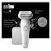 Epilierer Braun Silk-épil 9 9-011 40 Pinzetten Silber Weiß