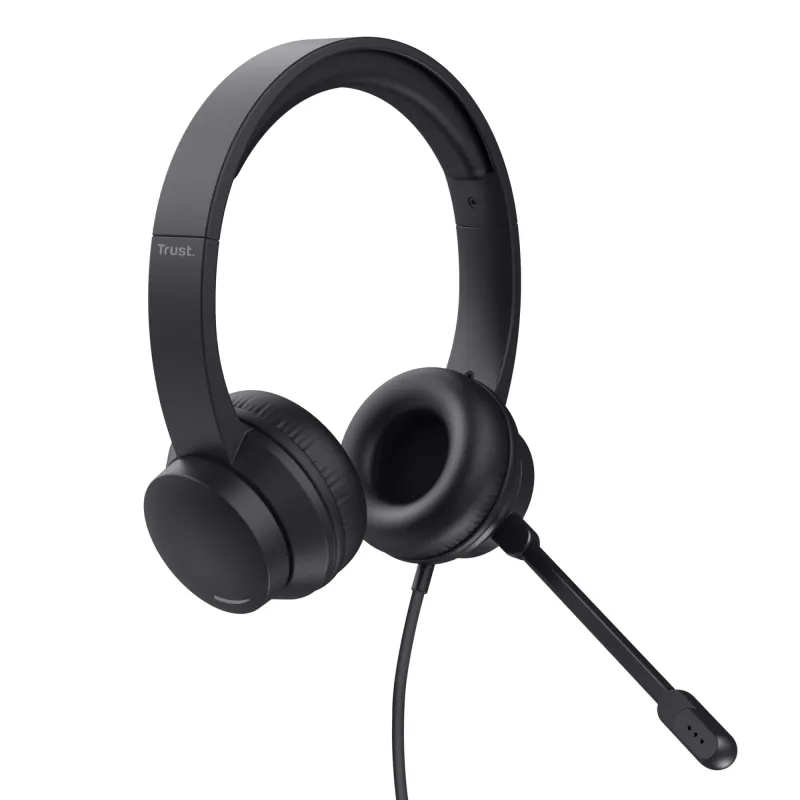 Trust HS-201 Headset Kabelgebunden Head-Band Büro/Callcenter USB Typ-A Schwarz