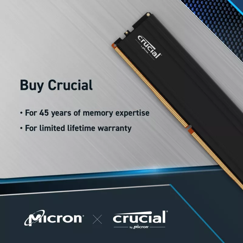 MICRON / CRUCIAL Speicher – Crucial Pro – DDR5-5600 UDIMM – 64GB Kit (32GBx2)