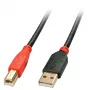 Lindy 15 m USB 2.0 Typ A auf B Aktives Kabel, 15 m, USB A, USB B, USB 2.0, Stecker/Stecker, Schwarz, Rot