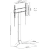 Techly ICA-TR47 schmaler TV-Standfuß, 32–70 Zoll, 40 kg, Weiß