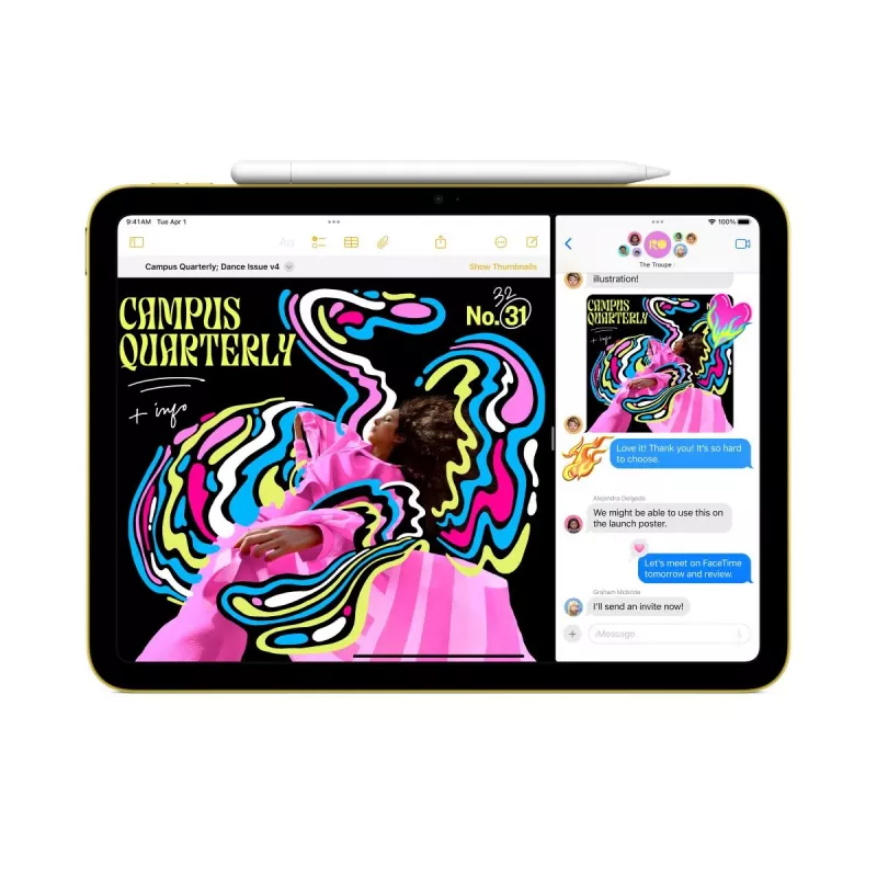 Tablet Apple iPad 11 Zoll 128 GB, A16 Chip, iPadOS 18, Gelb, Wi‑Fi 6, USB-C