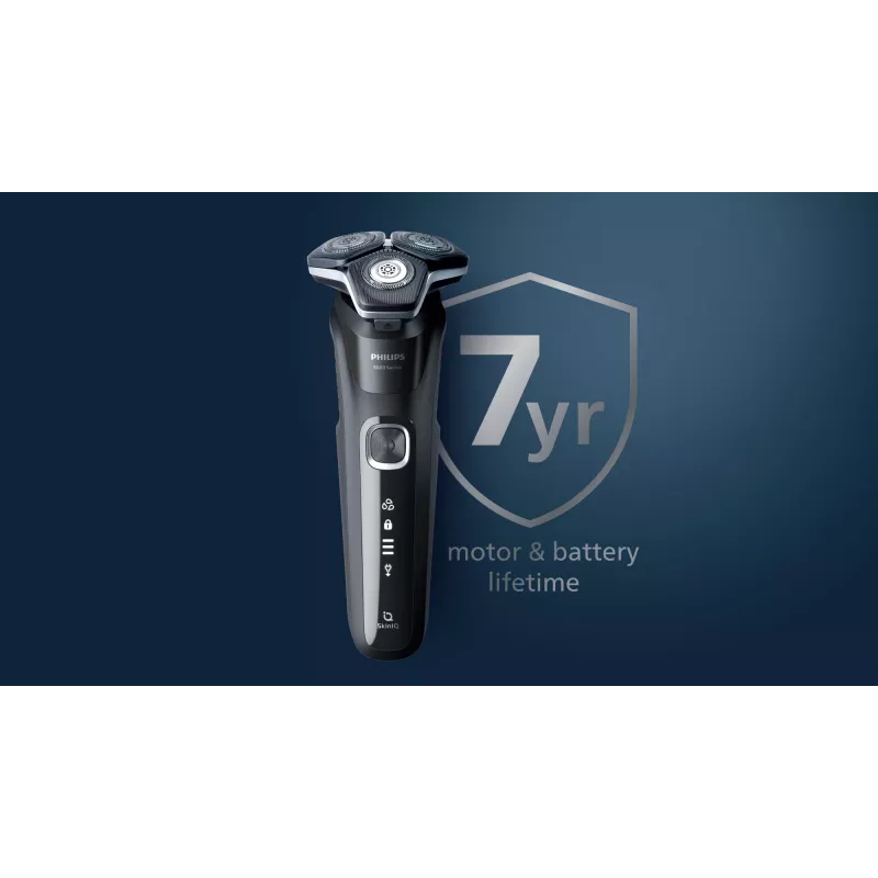 Philips SHAVER Series 5000 S5887/30 Herrenrasierer, Rotationsrasierer, Schwarz, Grau