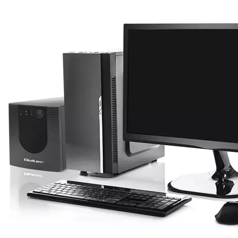 Qoltec UPS 53776 Line-Interactive 1,5 kVA 900 W 4 AC-Ausgänge
