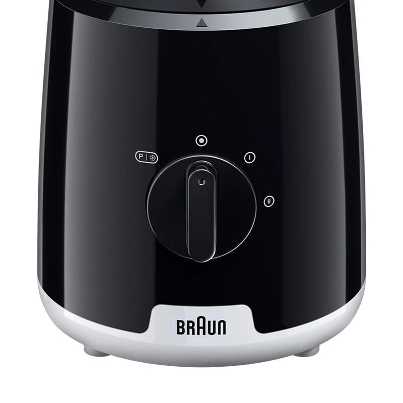 Braun JB1051BK PowerBlend 1 Standmixer, 600 W, 1,25 l, Glaskrug, Schwarz