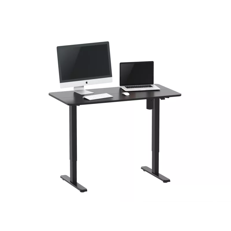 Equip ERGO 650812 elektrischer Sitz-Steh-Schreibtisch mit Tischplatte, Schwarz