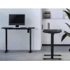 Equip ERGO 650812 elektrischer Sitz-Steh-Schreibtisch mit Tischplatte, Schwarz