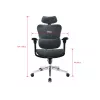 Equip Ergonomischer Premium-Bürostuhl mit Kopfstütze und Armlehnen, Blau Schwarz