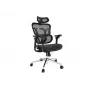 Equip Ergonomic Premium-Bürostuhl mit Kopfstütze und Armlehnen, Schwarz