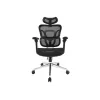 Equip Ergonomic Premium-Bürostuhl mit Kopfstütze und Armlehnen, Schwarz