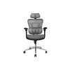 Equip Ergonomic Premium-Bürostuhl mit Kopfstütze und Armlehnen, Grau