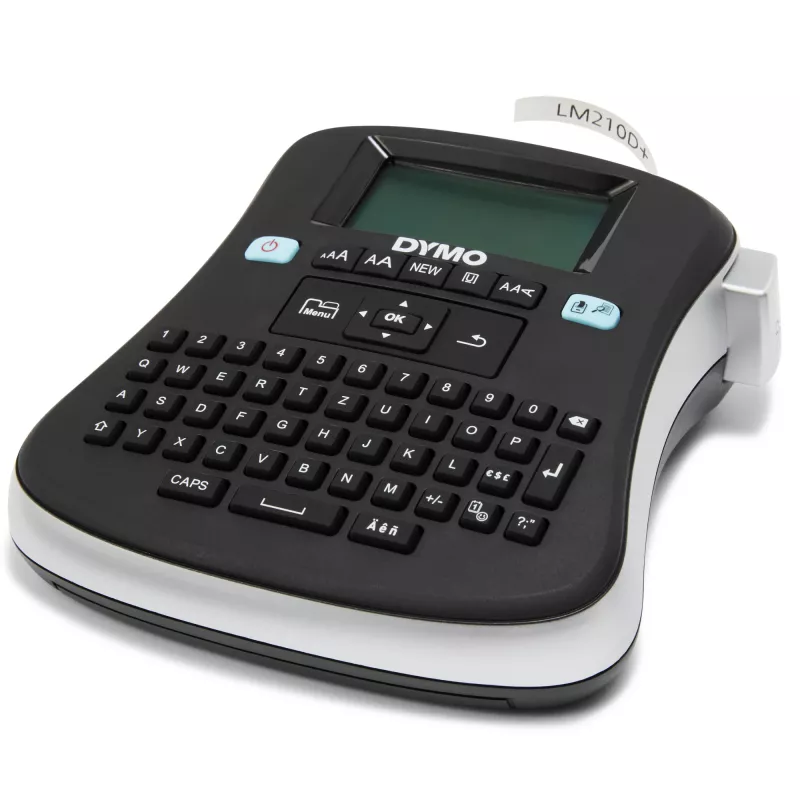 DYMO LabelManager ™ 210D QWERTZ Kitcase, QWERTZ, Thermotransfer, 180 x 180 DPI, 12 mm/s, Schwarz, Grau