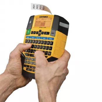 DYMO RHINO 4200 Industrielles Etikettiergerät-Set mit Koffer | QWERTZ-Tastatur & zeitsparende Schnelltasten | Robustes Etikettendrucker für Baustellen und anspruchsvolle Beschriftungsaufgaben