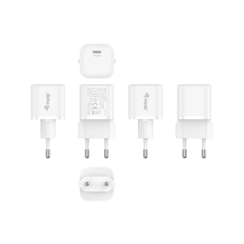 Equip 1-Port 20W USB-C PD Ladegerät, 25 Stk./Pack., Innenbereich, AC, 12 V, Weiß