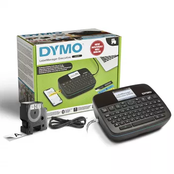 DYMO LabelManager Executive 640 CB Tragbarer Etikettendrucker | Kompaktes Beschriftungsgerät mit QWERTZ-Tastatur | Bluetooth- & USB-Konnektivität | Kompatibel mit D1 Standard- & robusten Etiketten