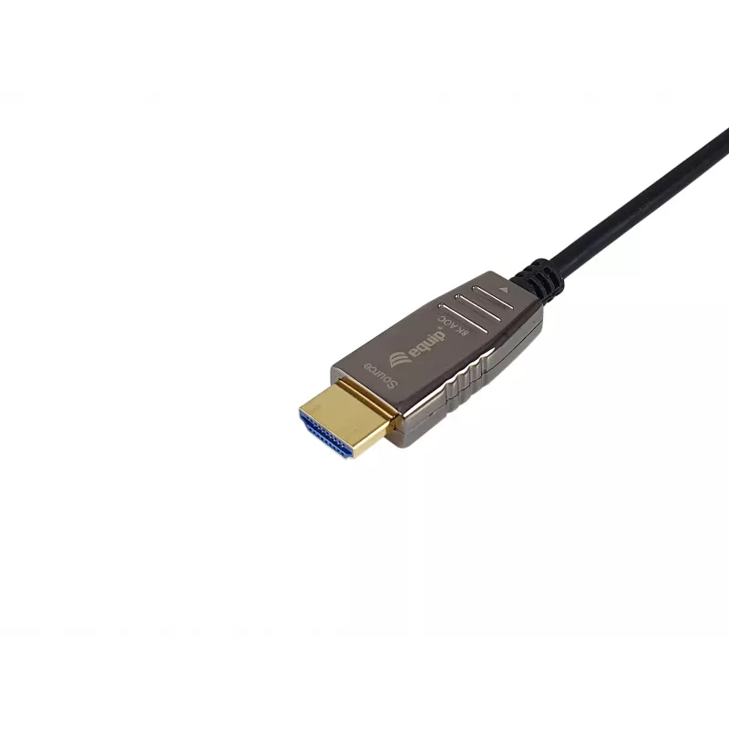 Equip HDMI 2.1 aktives optisches Kabel, 10 m, 8K/60Hz, HDMI Typ A (Standard) – HDMI Typ A (Standard), 3D, Audio Return Channel (ARC), Schwarz