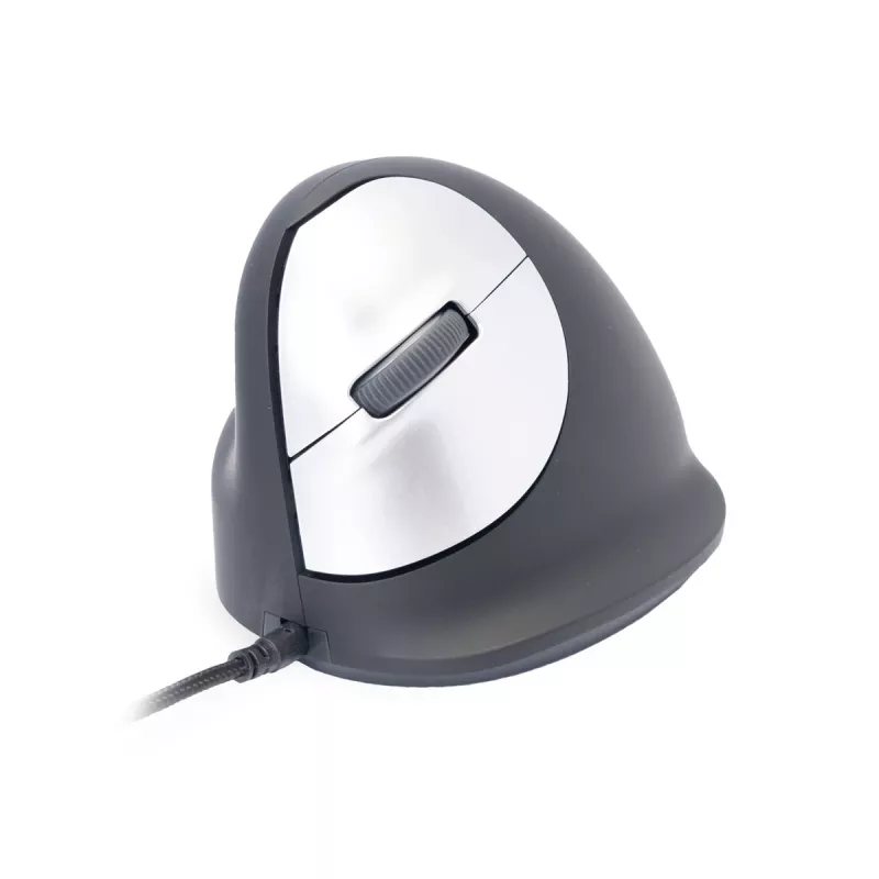 R-Go Tools Ergonomische Maus R-Go HE Break mit Break-Software, mittel (Handgröße 165–185 mm), linkshändig, kabelgebunden, schwarz